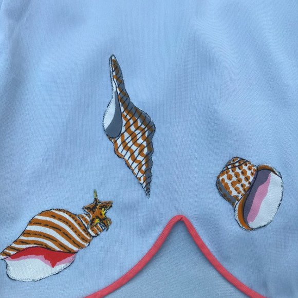 Vintage 50s Vanity Fair Mermaid Core Pillow Tab Seashells Tricot Slip Skirt XS - Picture 9 of 17
